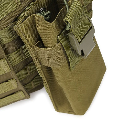 LUPU BL058 Molle Mens Tactical Vest With Pouches - Rear Accessory Pouch