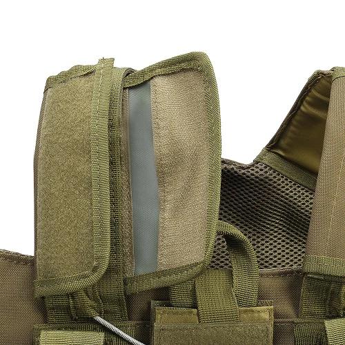 LUPU BL058 Molle Mens Tactical Vest With Pouches - Shoulder Padding