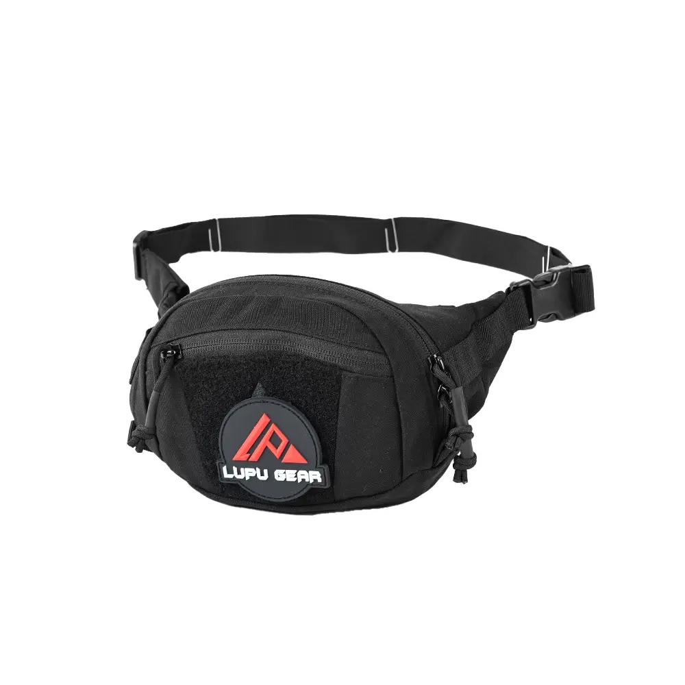 LUPU-500D-Cordura-Black-Tactical-Waist-Pack-LP1519-Angled-Side LUPU 500D Cordura Black Tactical Waist Pack LP1519 Angled Side