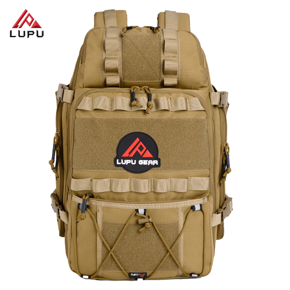 LUPU 45L Khaki Molle Tactical Backpack LP2136 LUPU 45L Khaki Molle Tactical Backpack LP2136
