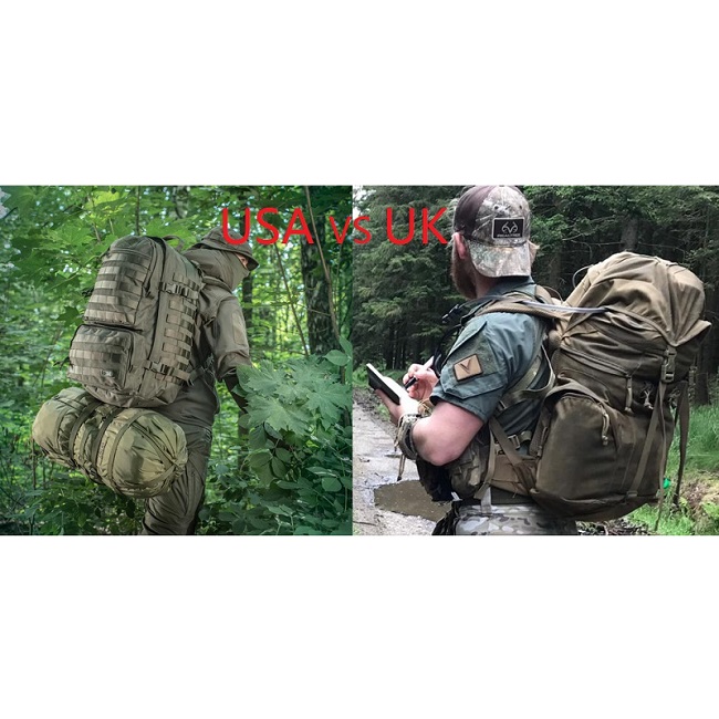 USA VS UK mochila militar