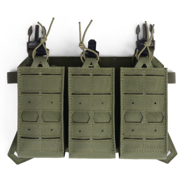 Porta-revistas triplo molle verde de 9 cm