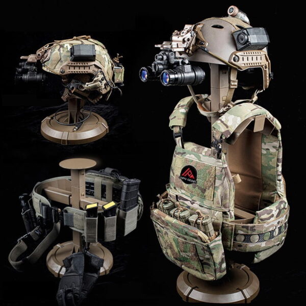 Suporte de equipamento tático para colete e capacete e cintos de cintura