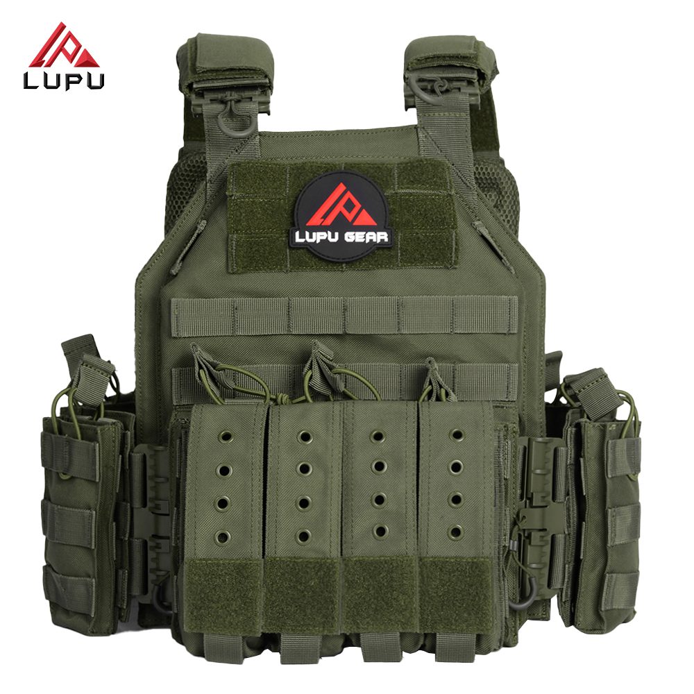 LUPU Military Tactical Vest With Plate LP1918 Green LUPU Military Tactical Vest With Plate LP1918 Green