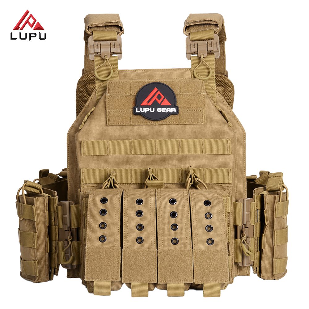 LUPU Military Tactical Vest With Plate LP1918 Khaki LUPU Military Tactical Vest With Plate LP1918 Khaki