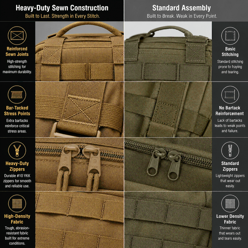 Heavy-Duty Sewn Construction vs. Standard Assembly