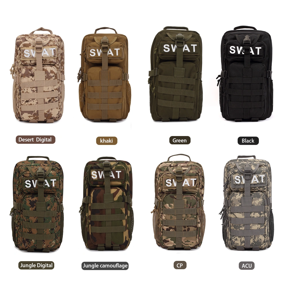 LUPU-Molle-3P-Tactical-Packs-BL020-Colors-Options LUPU BL020 3P tactical backpack color variants display, showcasing a range of professional finishes available in durable, water-repellent Oxford fabric for versatile field deployment.