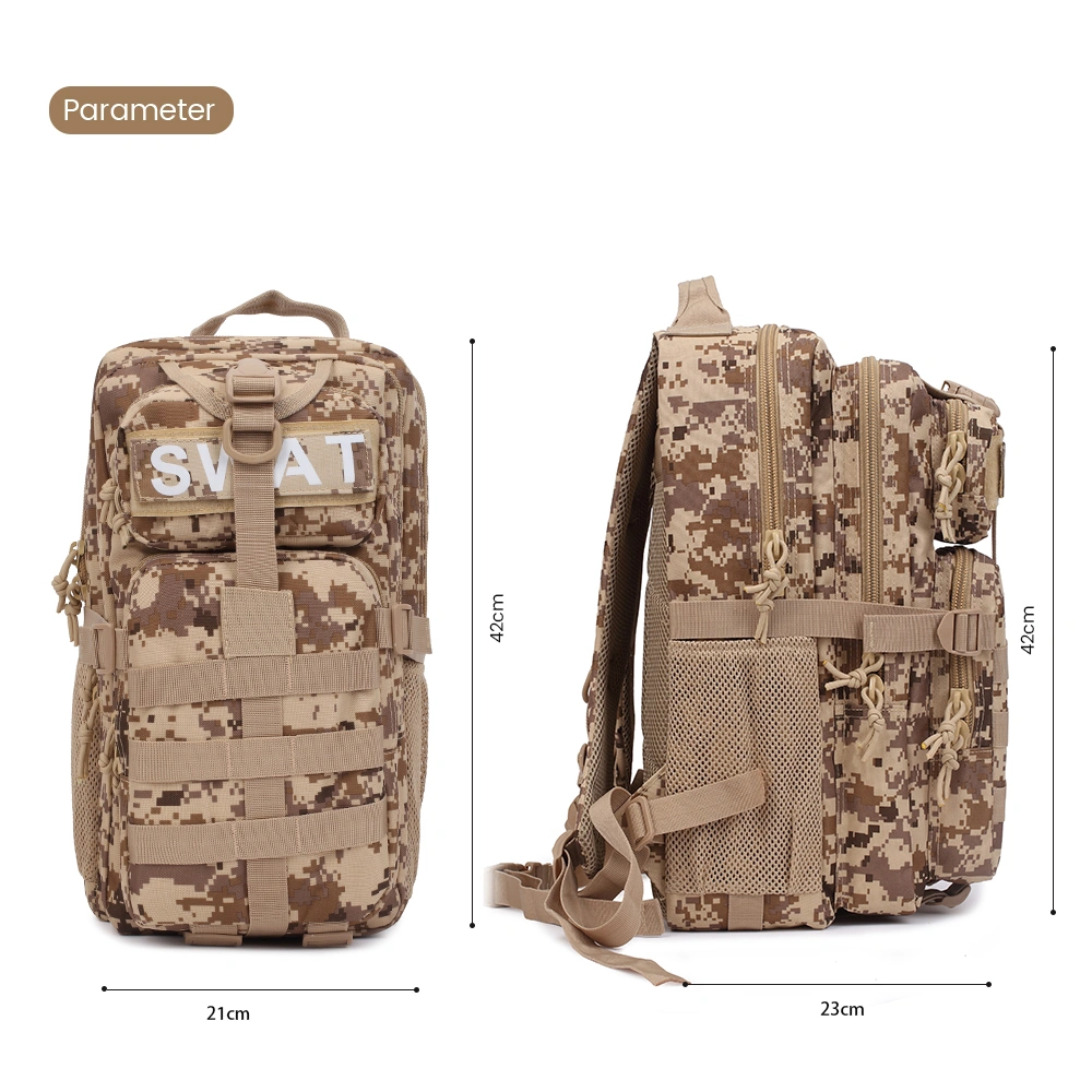 LUPU-Molle-3P-Tactical-Packs-BL020-Dimension-Chart Technical dimension chart for the LUPU BL020 3P tactical backpack, illustrating precise measurements and capacity layout to assist B2B partners in evaluating ergonomic load-bearing specifications.