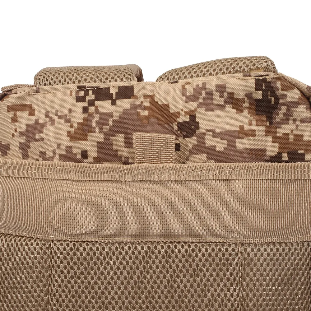 LUPU BL020 3P tactical backpack rear pocket detail, showcasing the secure, low-profile storage design and precision-reinforced stitching for rapid, organized access to mission-essential equipment.