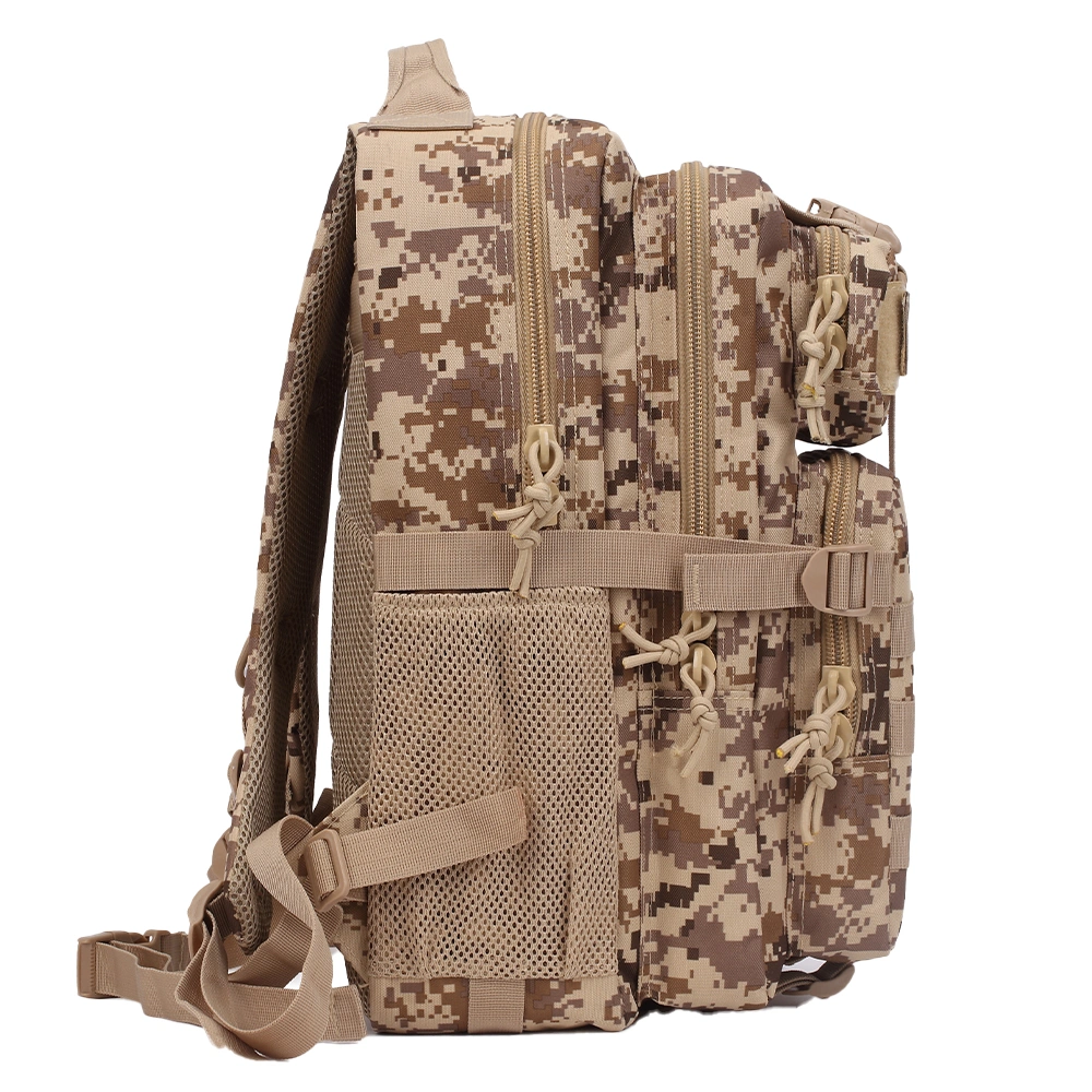 LUPU-Molle-3P-Tactical-Packs-BL020-side LUPU BL020 3P tactical backpack side view, emphasizing the ergonomic profile, integrated side compression straps for load stability, and durable construction for tactical and outdoor operations.