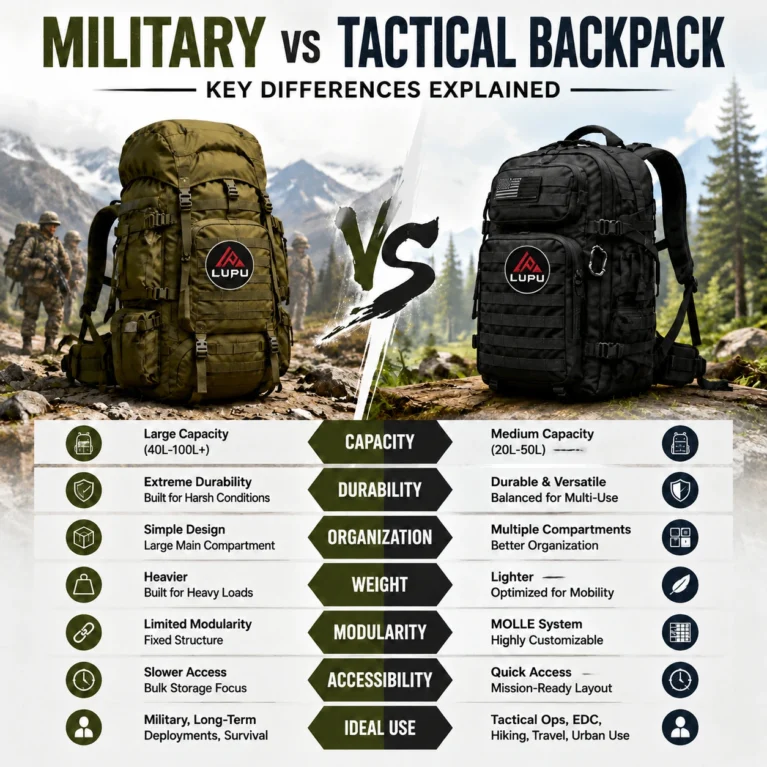 Military vs Tactical Backpack