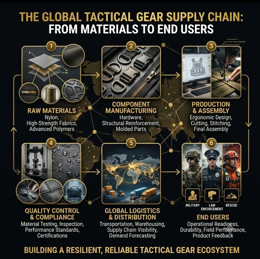 How the Global Tactical Gear Supply Chain Works from Materials to End Users