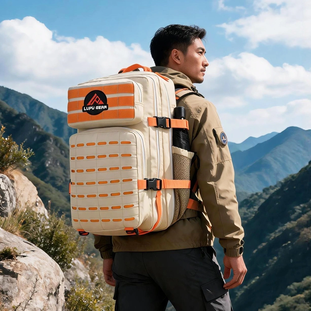 LUPU-Laser-Cut-Molle-Tactical-3P-Backpack-LP2079-Model-Showcase LUPU Laser Cut Molle Tactical 3P Backpack LP2079 Model Showcase