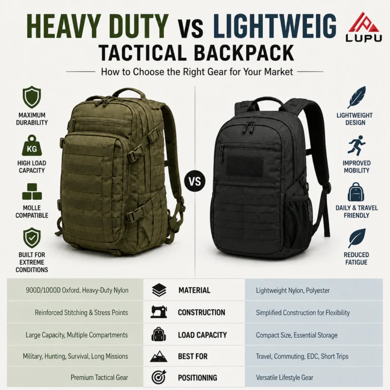 Lightweight Vs Heavy Duty Tactical Backpack: How to Choose the Right Gear for Your Market?