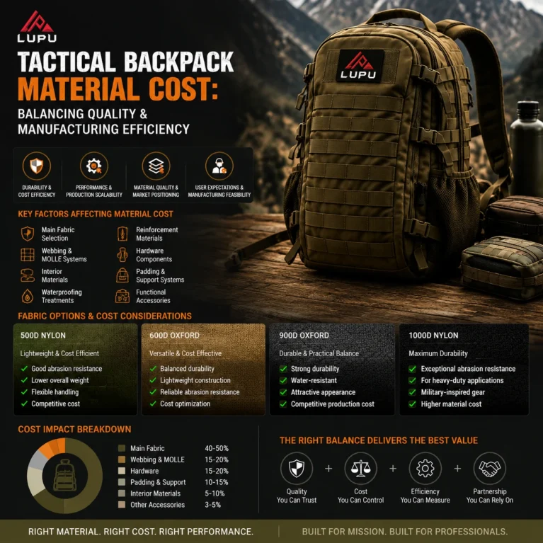 Tactical Backpack Material Cost: Balancing Quality and Manufacturing Efficiency